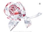 Swarovski - Statuetta di rosa rossa con statuetta in cristallo, multicolore!